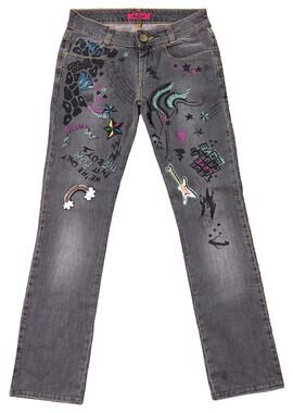 Killah Rag Flake Miss Sixty Y2K 2000s Trix Low Rise Denim Jeans Women's 27